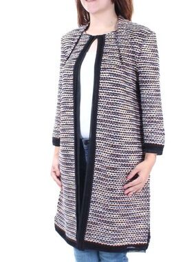 St. John Couture Tweed Long Cardigan knit Sweater Coat Topper